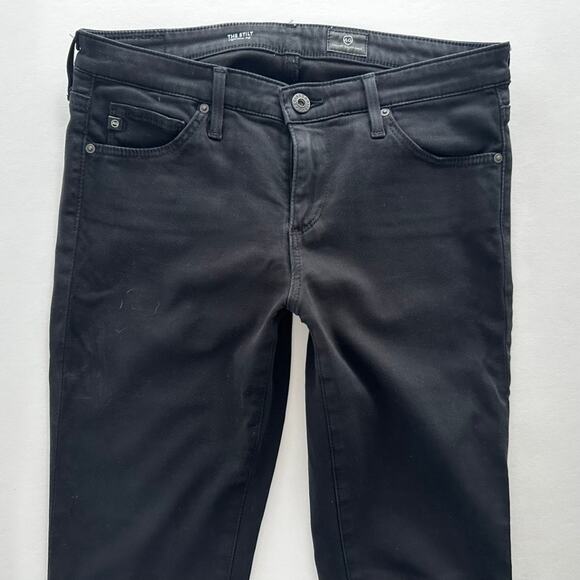 Ag Jeans The Stilt Cigarette Leg Black Size 27 Regular Stretch Skinny Mid Rise - Picture 3 of 9